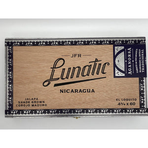 JFR Lunatic Nicaragua, Lunatic Maduro El Loquito Cigar Box Wood. D-1