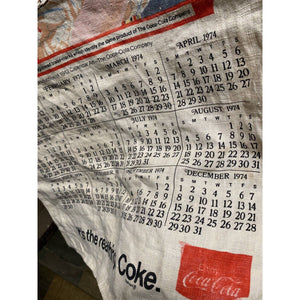 Vintage Coca-Cola Linen Wall Calendar 1974 Vintage Calendar Advertisement