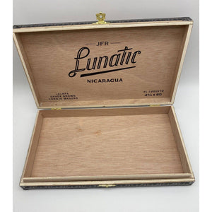 JFR Lunatic Nicaragua, Lunatic Maduro El Loquito Cigar Box Wood. D-1