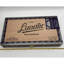 Load image into Gallery viewer, JFR Lunatic Nicaragua, Lunatic Maduro El Loquito Cigar Box Wood. D-1